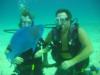 Brian Raab and Jake Raab - Jakes first dive - he got certified in the Bahamas with UNEXSO