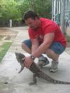 Pettin’ the iguana in Puerto Rico