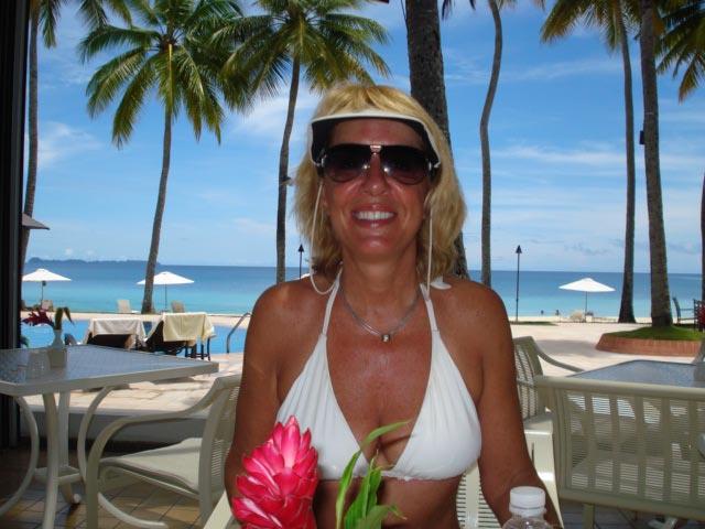 Me relaxing at bar