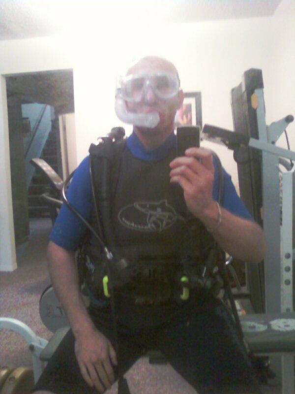 This is my new dive mask with scuba gear