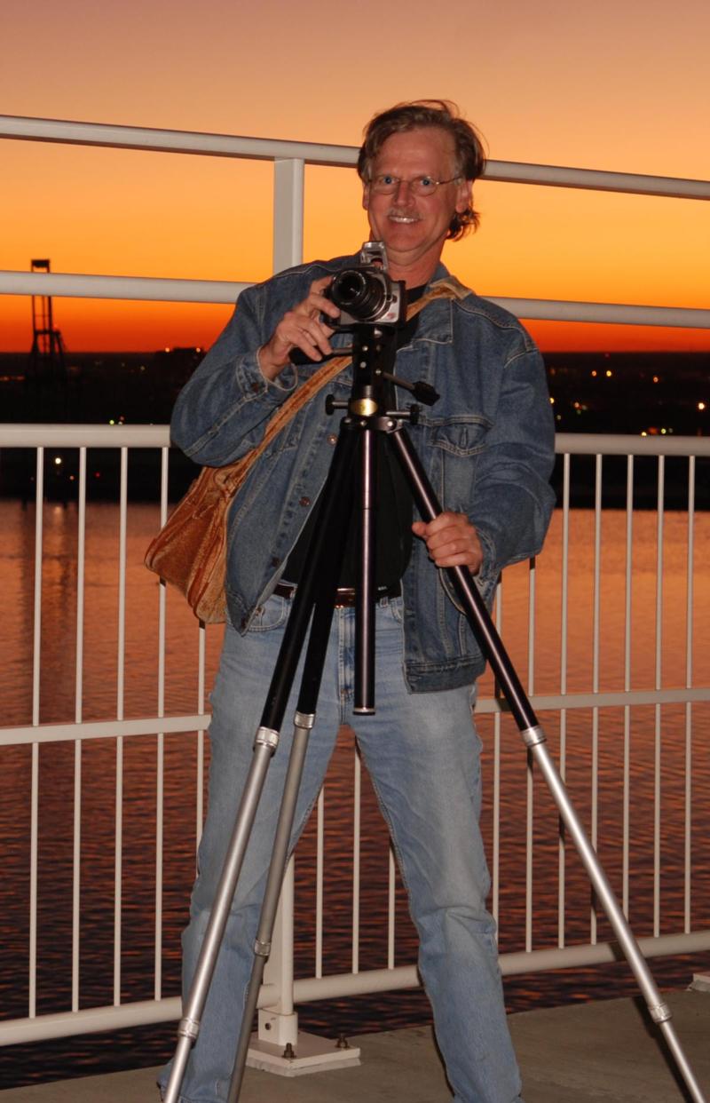 On the bridge at sunset