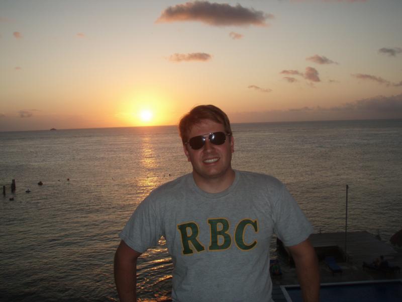Sunset over the caribbean