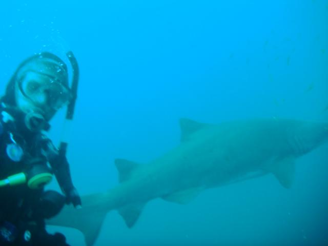 Me and one of the big boys on the Spar (Atlantic Beach, NC)