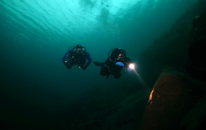 Divebuddys in the Fjords of Norway