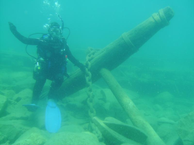 Just me and my anchor-Tobermory Aug 08