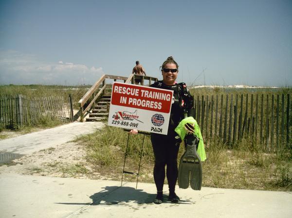 Me assisting the Rescue Class....