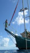 Me on the bow of  the Juliet