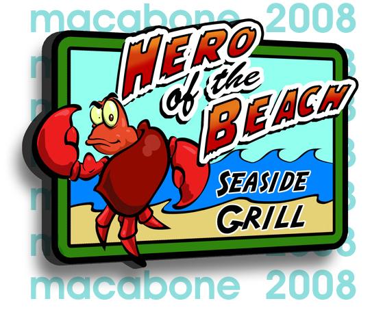 Original Logo Art for Hero of the Beach Grill