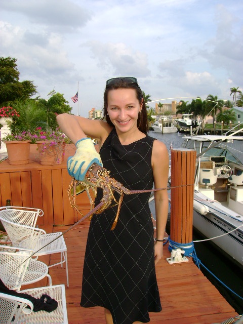 My Wife Jelena with Lobster - Pompano Beach, FL