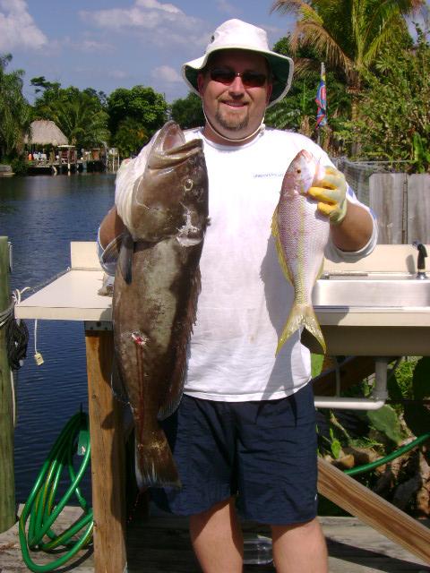 Randy’s 17.5# Black Grouper & My 19.5" Yellow Tail