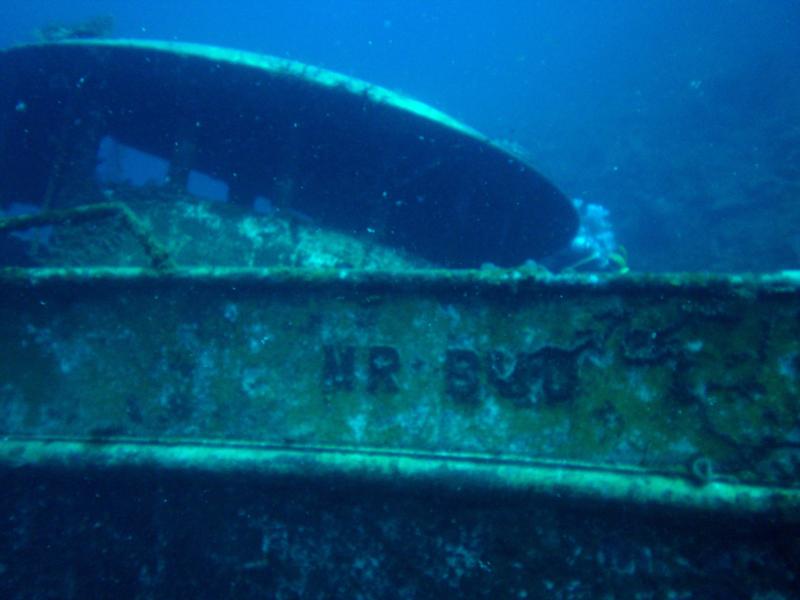 Another view of the wreck of the Mr. Bud in Roatan, Honduras
