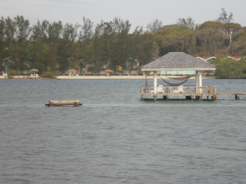 dive platform at Coco View Resort, Roatan, Honduras