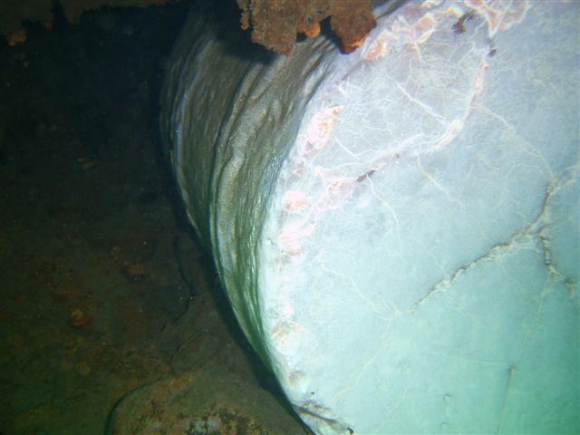 A petrified barrel of flour, at 80ft