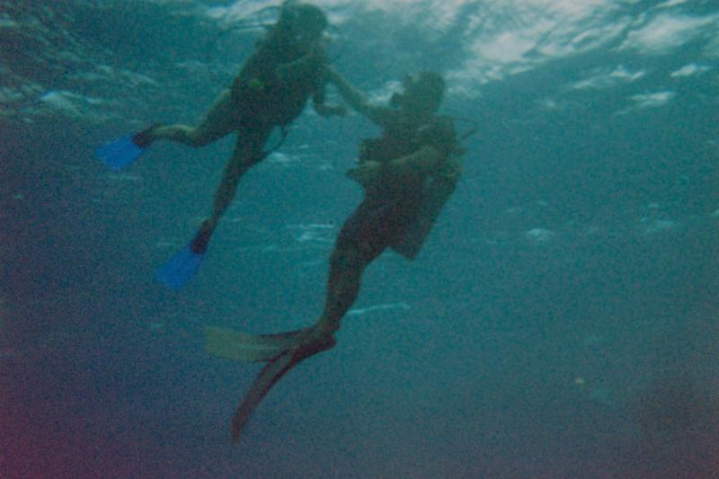 Judy`s firt boat dive......way to go girl!!!!