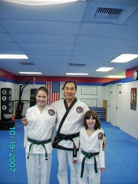 my kick arse green belt children with Grand Master Lee
