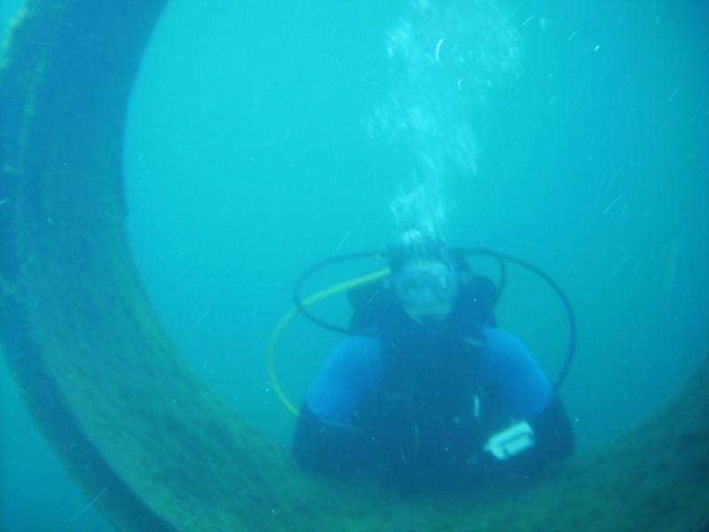 Me posing inside the suspended ring, Mac Robeson Quarry