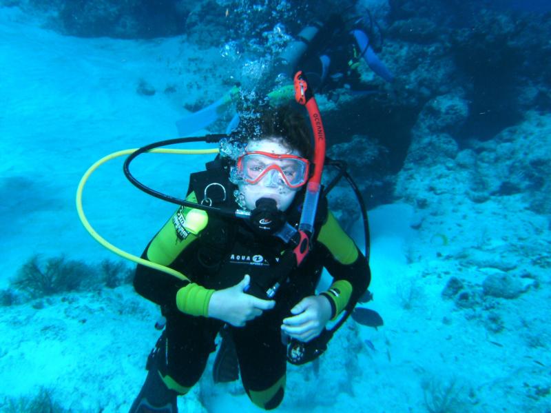 Grandson Christophers 1st Ocean Dive Cozumel