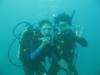 With Narelle (kid) underwater - Tioman 2006