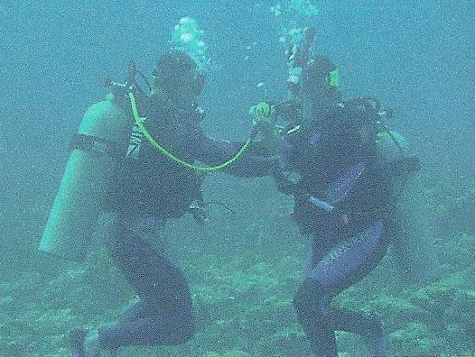 Buddy breathing in Bonaire