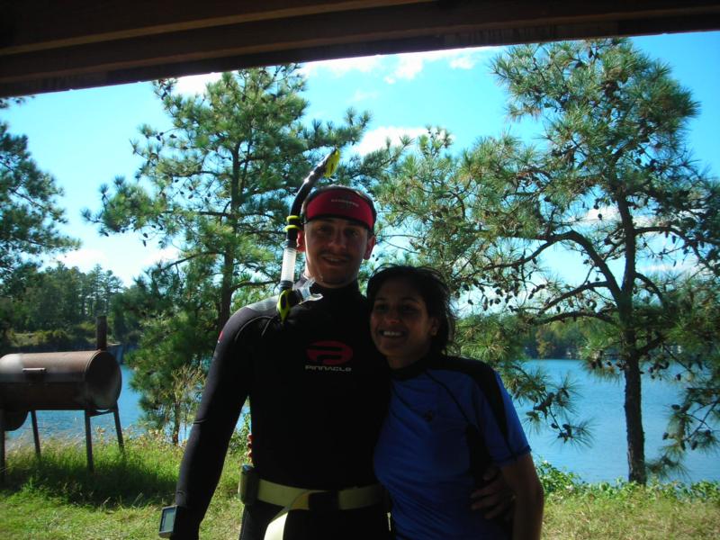 Me and Puja at Fantasy Lake