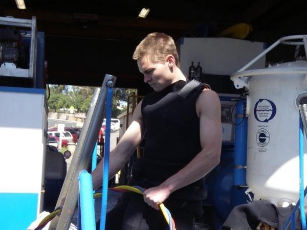 Tending the Divers Umbilical