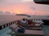 Sunset in the Maldvies on our liveaboard
