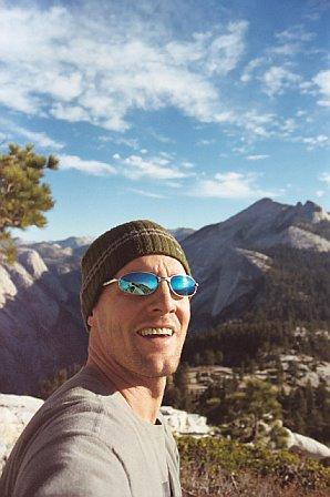 me - self pic on Half Dome