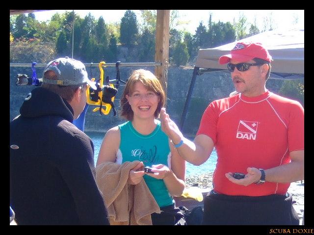 Rob and Hugh working with student