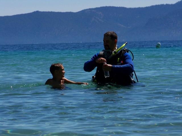 Me and my Boy Lake Tahoe at Meeks Bay