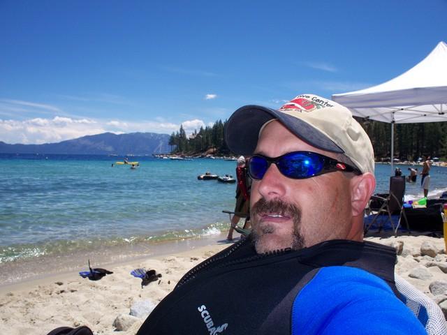 Kickin Back after a Dive at Meeks Bay Lake Tahoe