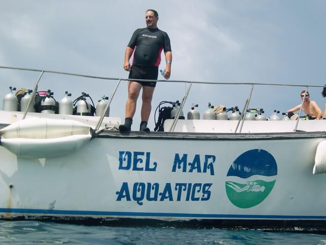 Jeff in Cozumel on the dive boat