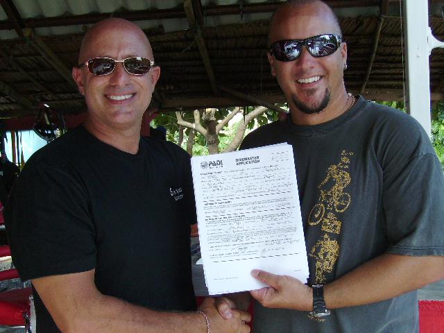 Todd from America finished the Divemaster program