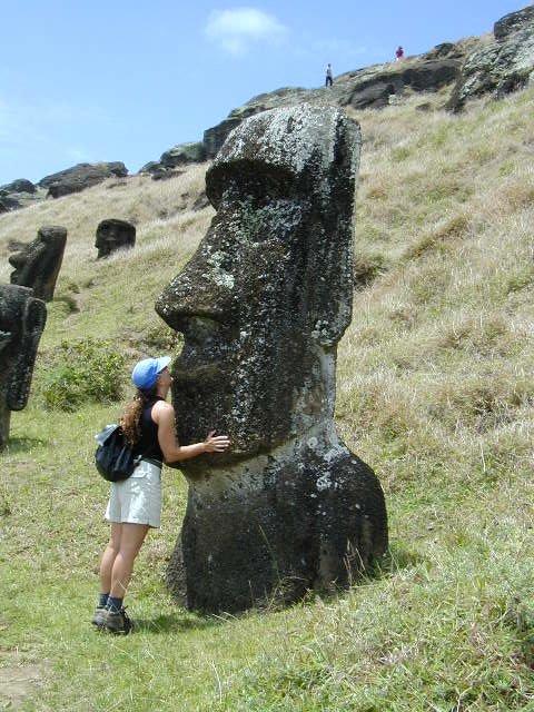 My, what big lips you have.  "The better to kiss you with," said the Moai.