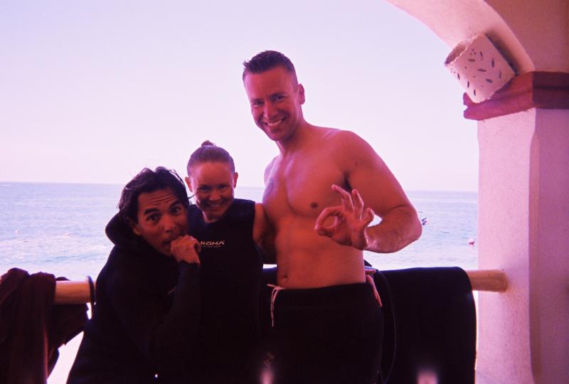 Us with Dive Master in Puerto Vallarta