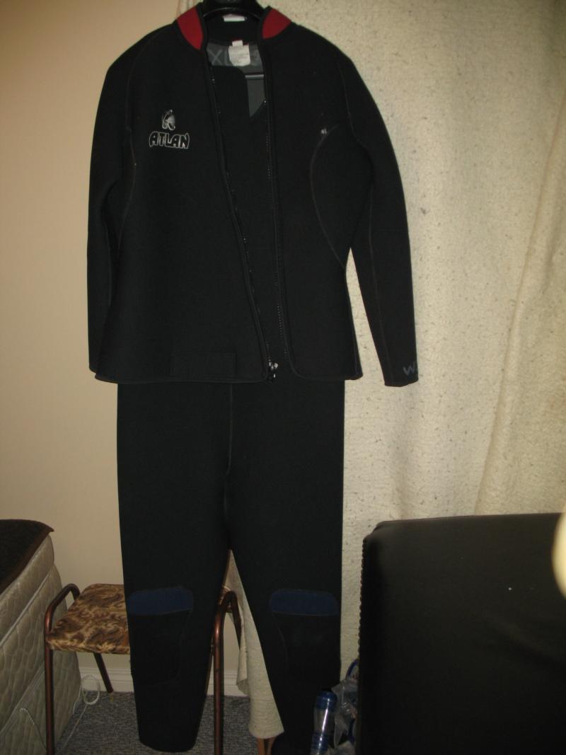 My wifes Atlan 7mm 2 piece wetsuit