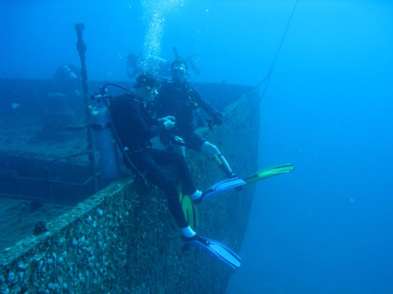 My youngests’ first wreck dive