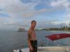 Me with our dive boat in Belize