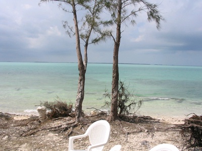 Taking a dive break on deserted island