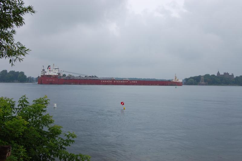 Large Freighter Moving up the St. Lawrence