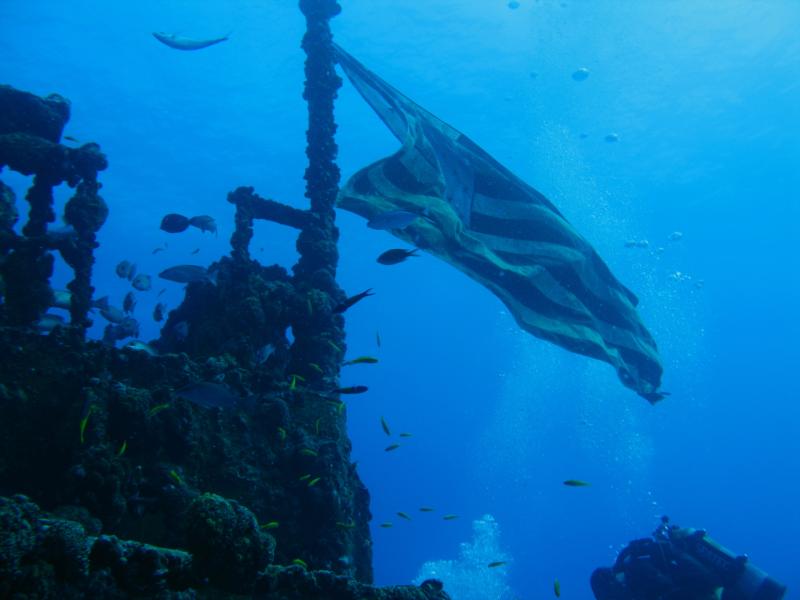 Flag on USCG Cutter Duane, Key Largo, FL.