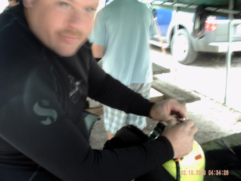my buddy chas changing his Oring