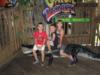 Colton,Carter,and Hannah Riding an alligator