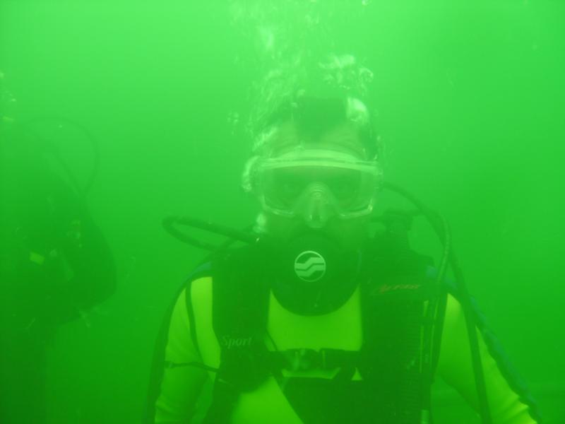 Dive buddy David at Clear Springs