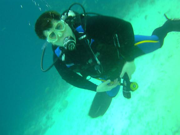 Me diving in Bonaire