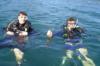 Me and my twn brother diving in Florida