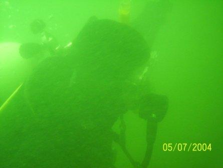 A Buddy line here helps lower diver stress
