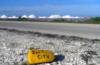 Salt piles at Salt City dive site in Bonaire